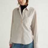 Jamie Haller - The Weekend Shirt in Tan Stripe