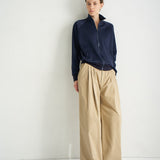 Jamie Haller - The Triple Pleat Pant in Tan
