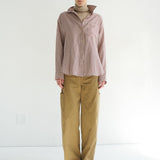 Jamie Haller - The Stripe Essential Shirt in Burgundy Natural