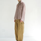 Jamie Haller - The Stripe Essential Shirt in Burgundy Natural