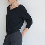 Jamie Haller - The V Fave Cashmere Sweater in Charcoal