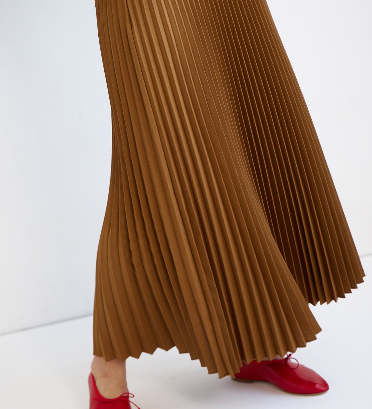 Jamie Haller - The Accordion Skirt in Mustard