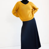 Jamie Haller - The Accordion Skirt in Navy