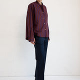 Jamie Haller - The Editor Shirt in Oxblood Stripe