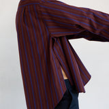 Jamie Haller - The Editor Shirt in Oxblood Stripe