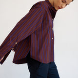 Jamie Haller - The Editor Shirt in Oxblood Stripe