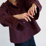 Jamie Haller - The Editor Shirt in Oxblood Stripe