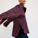 Jamie Haller - The Editor Shirt in Oxblood Stripe