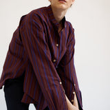 Jamie Haller - The Editor Shirt in Oxblood Stripe