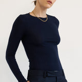 Jamie Haller - The Long Rib Tee in Navy