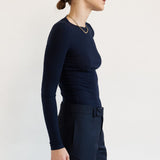 Jamie Haller - The Long Rib Tee in Navy