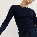 Jamie Haller - The Long Rib Tee in Navy