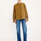 Jamie Haller - The Editor Shirt in Goldenrod Stripe