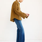 Jamie Haller - The Editor Shirt in Goldenrod Stripe