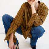 Jamie Haller - The Editor Shirt in Goldenrod Stripe