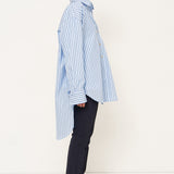 Jamie Haller - The Many Collars Shirt in Cornflower Stripe