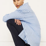 Jamie Haller - The Many Collars Shirt in Cornflower Stripe