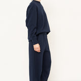 Jamie Haller - The Pintuck Track Pant in Navy