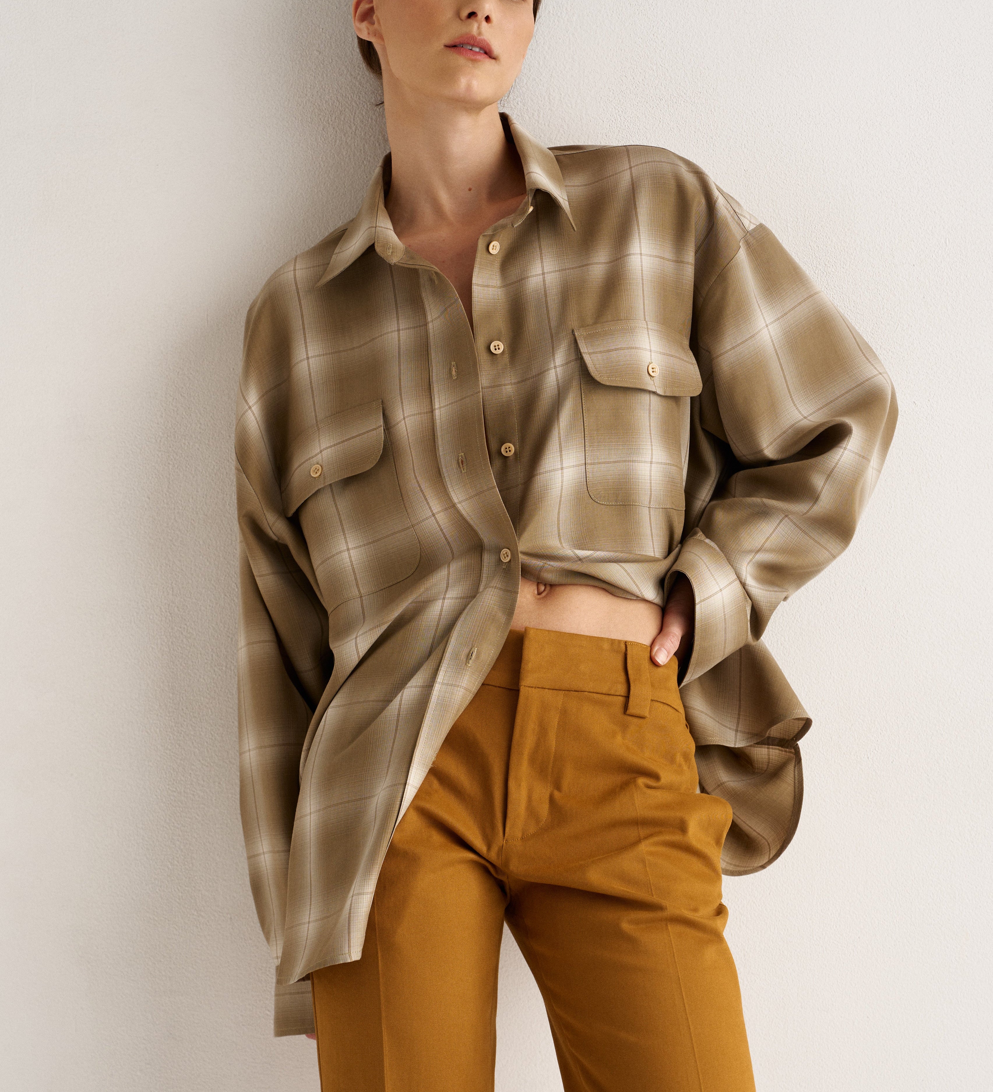 Jamie Haller - The Big Shirt in Olive Plaid