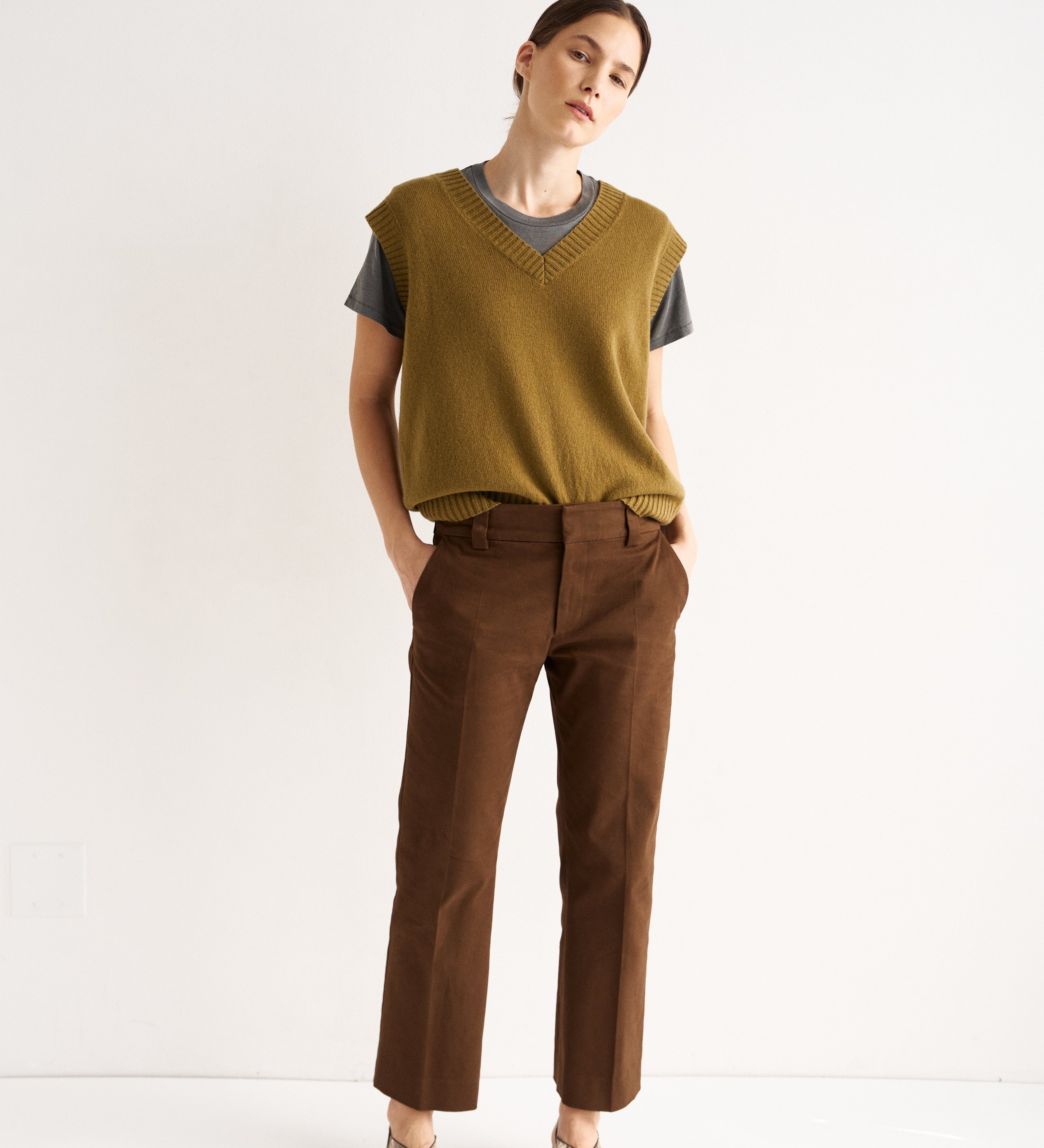 Jamie Haller - The Knit Vest in Moss