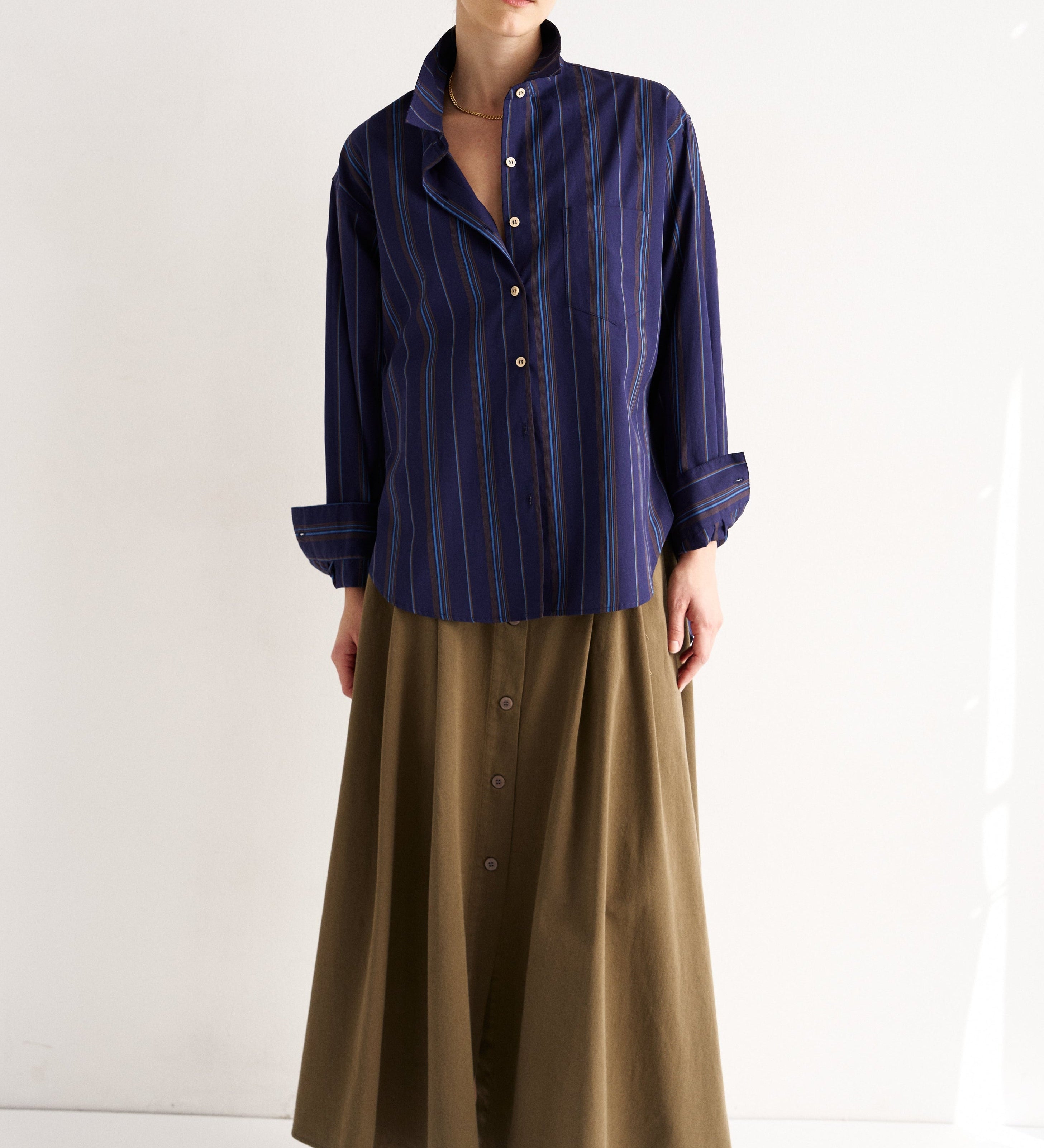 Jamie Haller - The Weekend Shirt in Royal Stripe