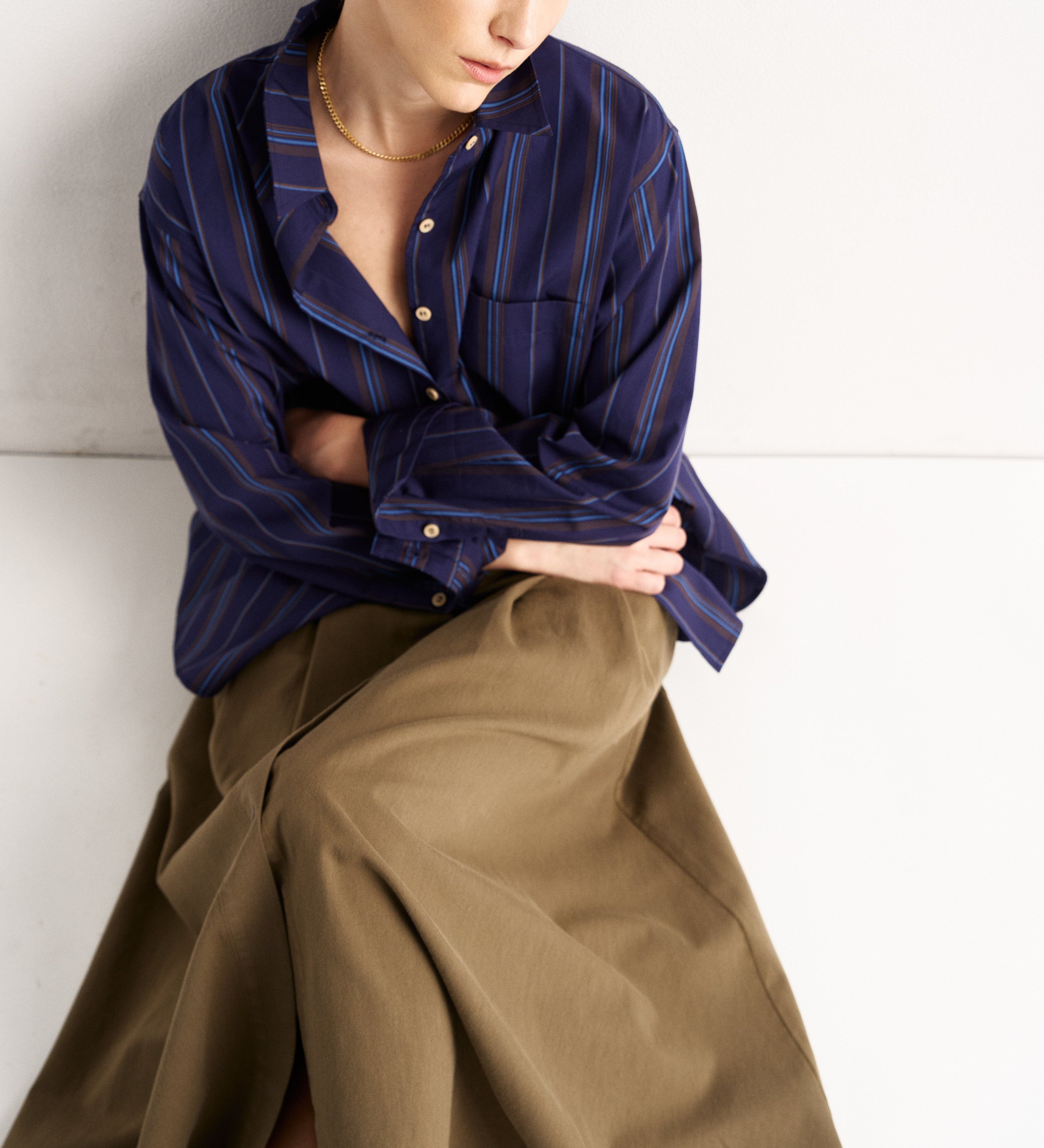 Jamie Haller - The Weekend Shirt in Royal Stripe