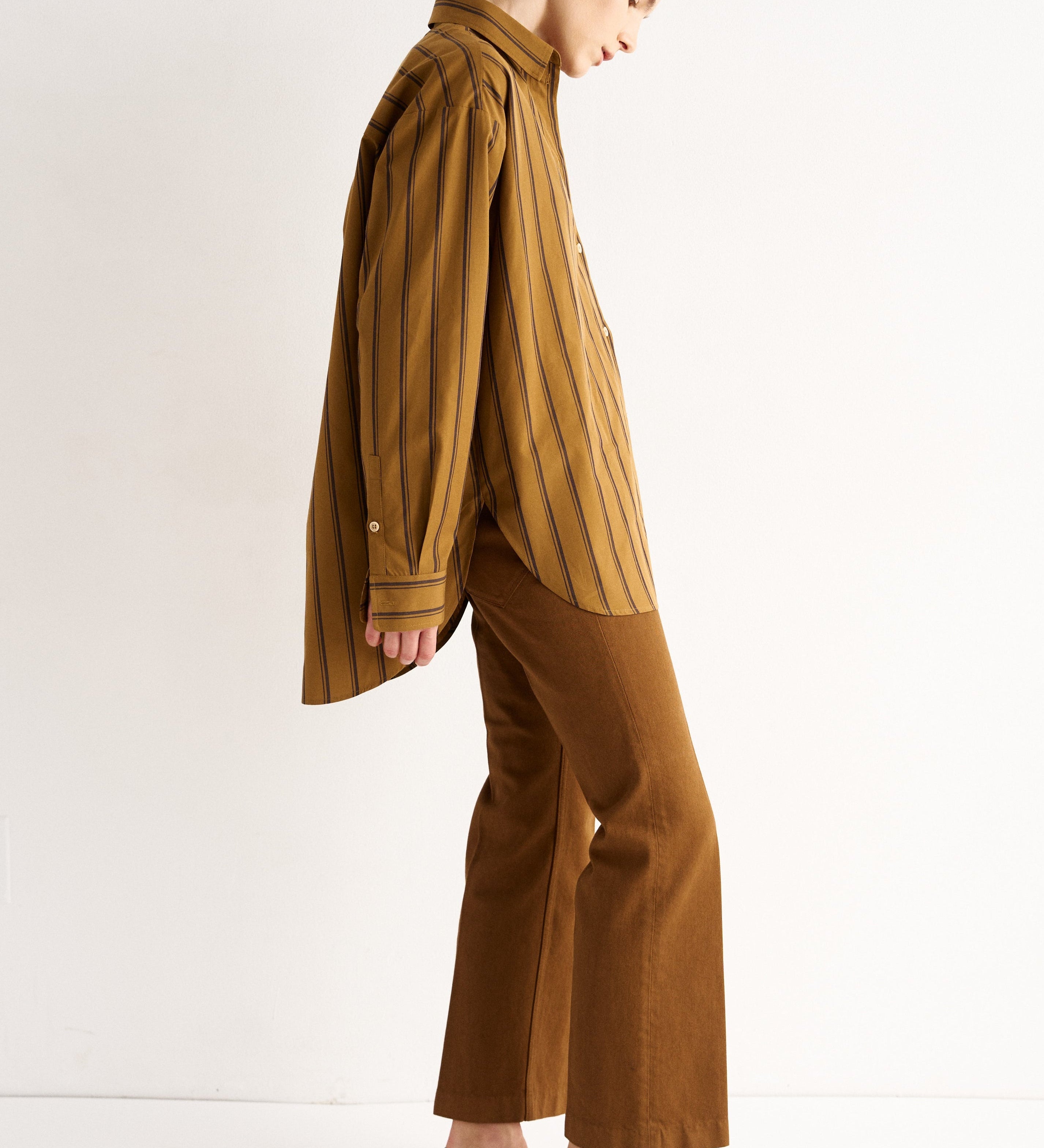 Jamie Haller - The Essential Shirt in Goldenrod Stripe