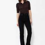 Jamie Haller - The Slim Polo Tee in Cocoa