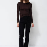 Jamie Haller - The Long Rib Tee in Cocoa