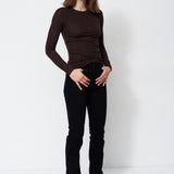 Jamie Haller - The Long Rib Tee in Cocoa