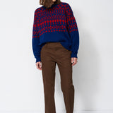 Jamie Haller - The Fairisle Crew in Navy / Red