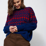 Jamie Haller - The Fairisle Crew in Navy / Red