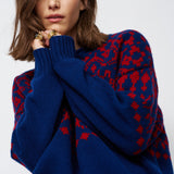 Jamie Haller - The Fairisle Crew in Navy / Red