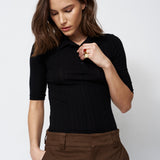 Jamie Haller - The Slim Polo Tee in Black