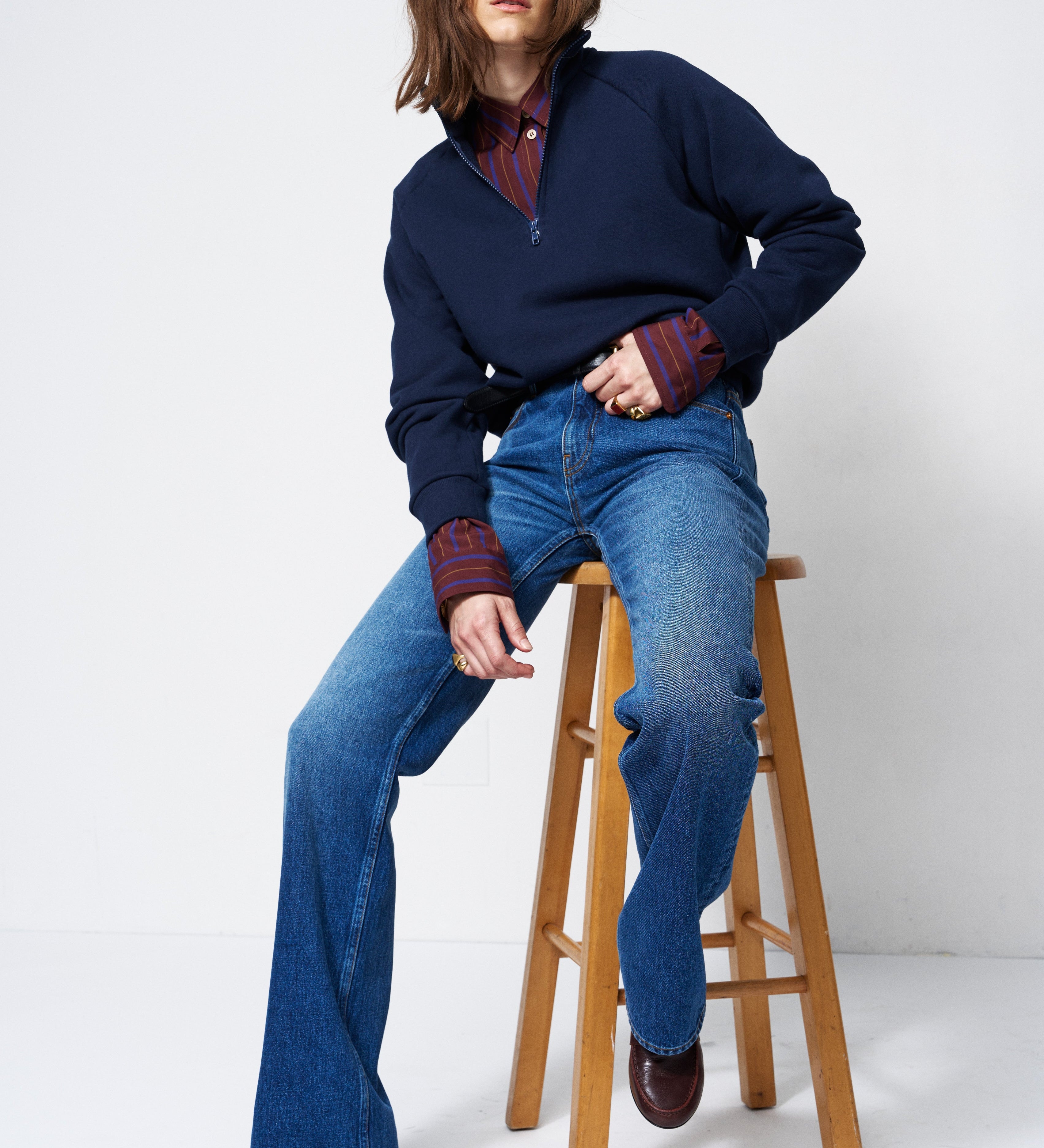 Jamie Haller - The Quarter Zip in Navy