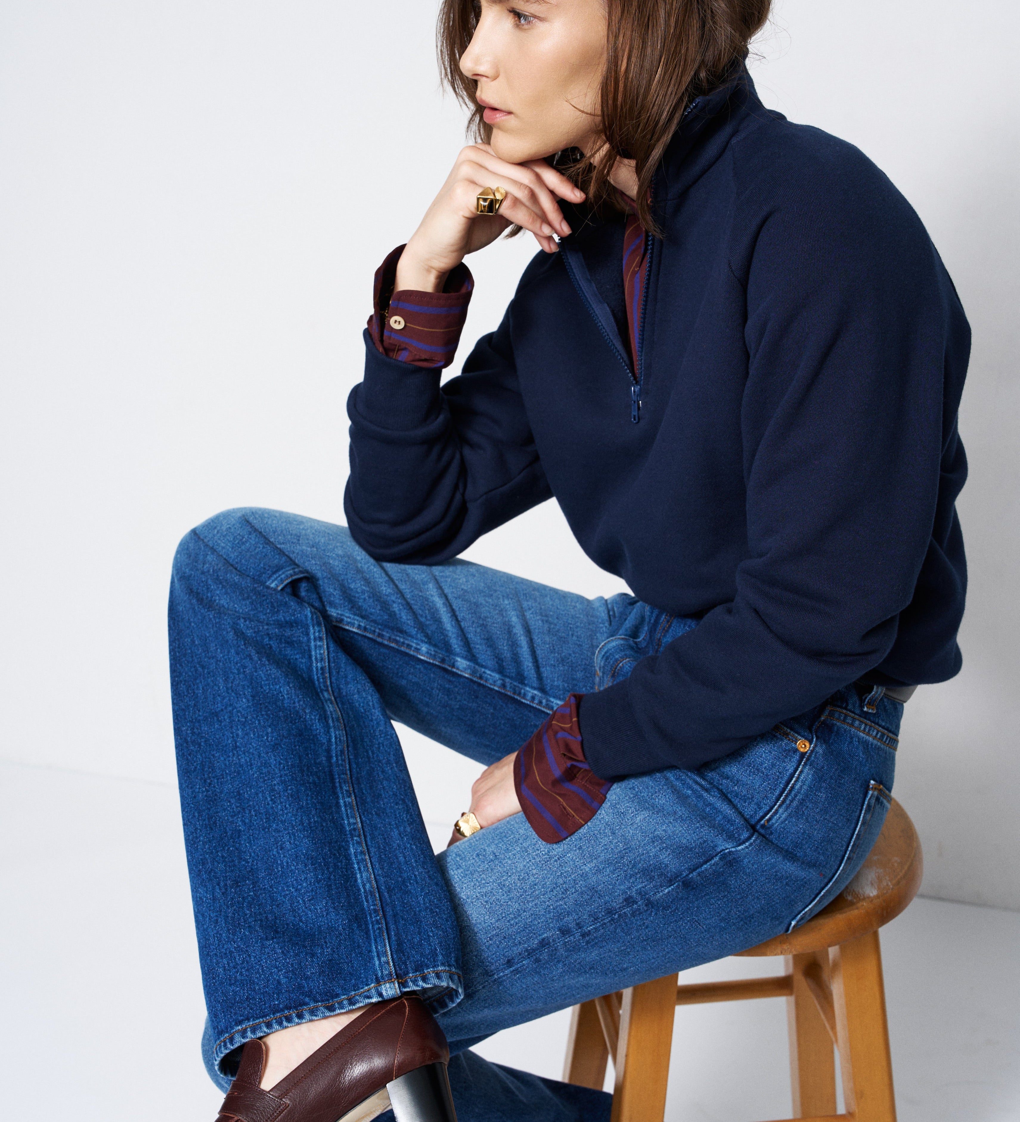 Jamie Haller - The Quarter Zip in Navy