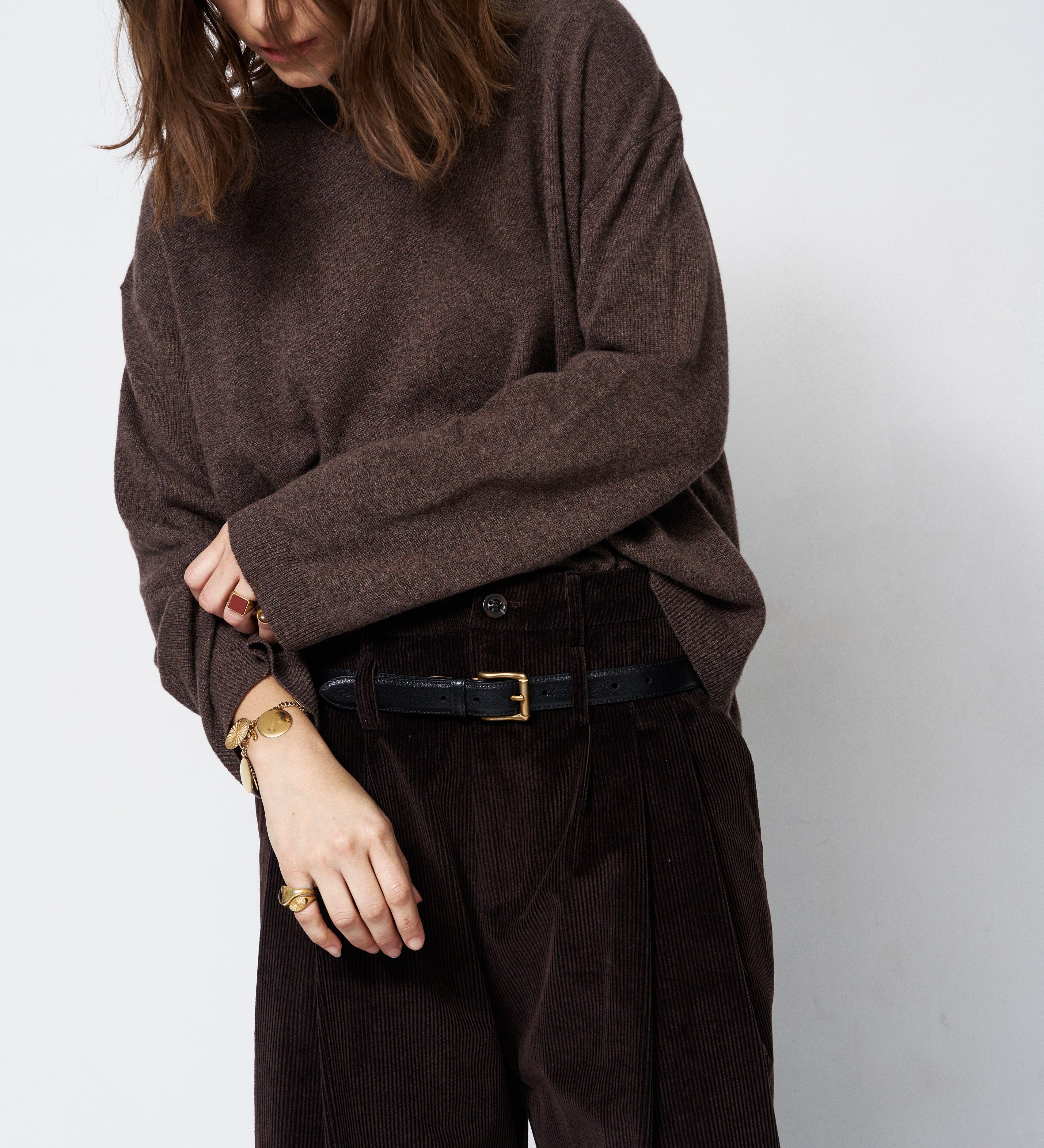 Jamie Haller - The Triple Pleat Trouser in Cacao