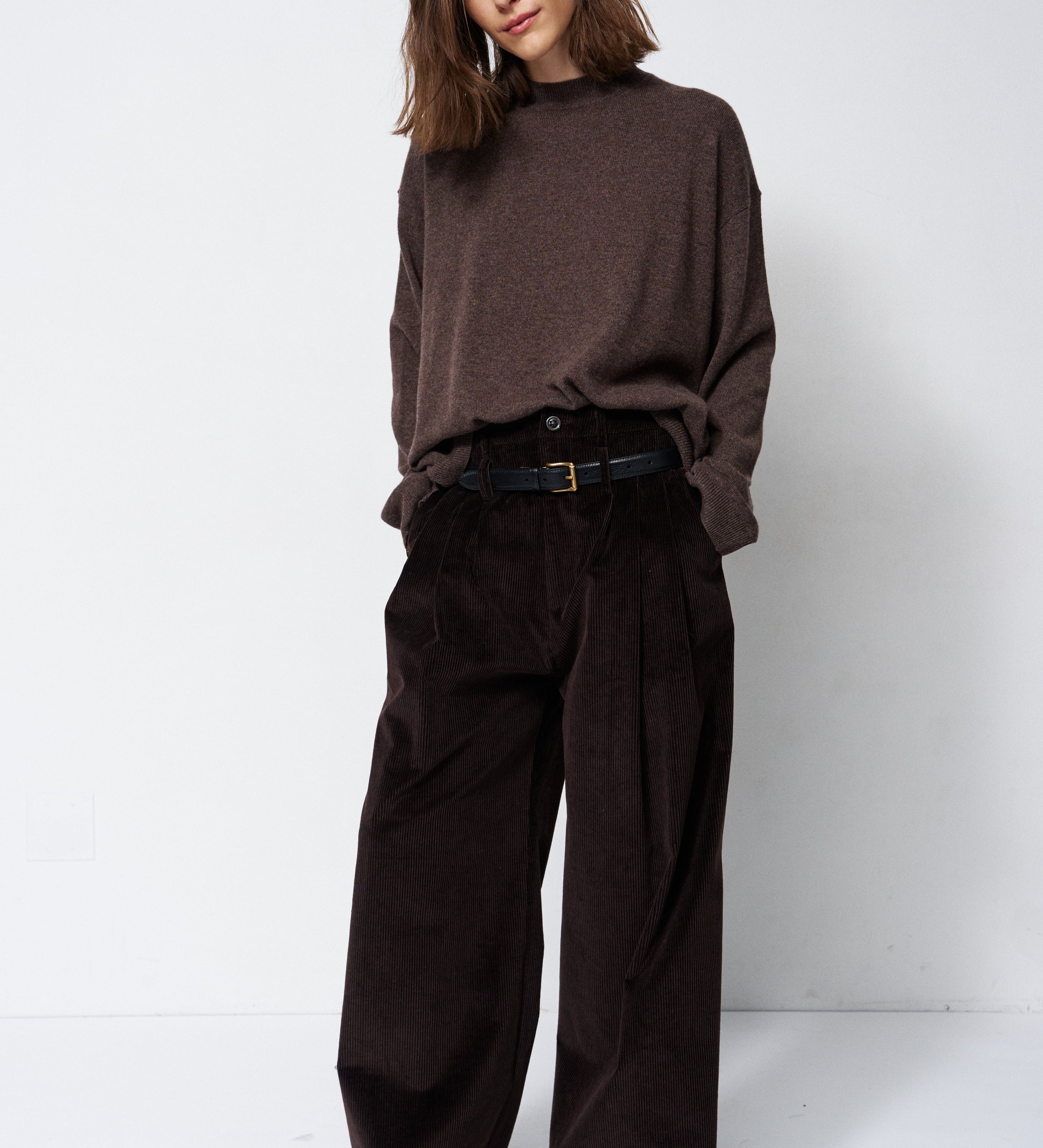 Jamie Haller - The Boxy Mockneck in Taupe