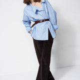Jamie Haller - The Asymmetry Shirt in Cornflower Stripe