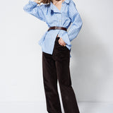 Jamie Haller - The Asymmetry Shirt in Cornflower Stripe