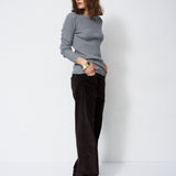 Jamie Haller - The Rib Slim Sweater in Graphite