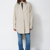 Jamie Haller - The Many Collars Shirt in Cream Black Stripe