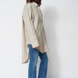 Jamie Haller - The Many Collars Shirt in Cream Black Stripe