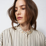 Jamie Haller - The Many Collars Shirt in Cream Black Stripe