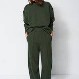 Jamie Haller - The Pintuck Track Pant in Pine