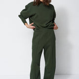 Jamie Haller - The Pintuck Track Pant in Pine
