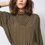 Jamie Haller - The Hankie Blouse in Cypress Stripe