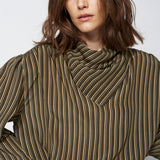 Jamie Haller - The Hankie Blouse in Cypress Stripe