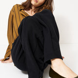 Jamie Haller - The Pintuck Track Pant in Black