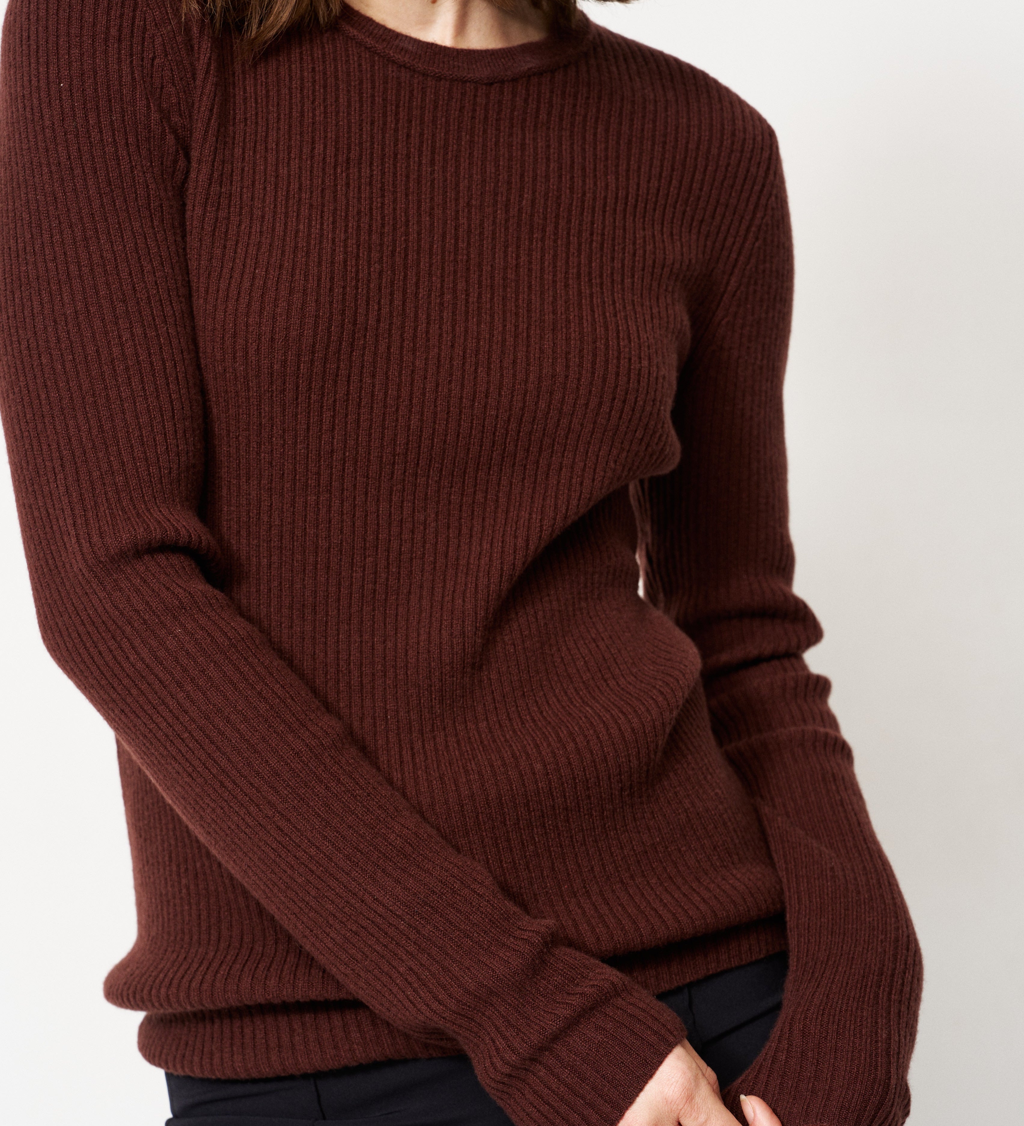 Jamie Haller - The Rib Slim Sweater in Cinnamon